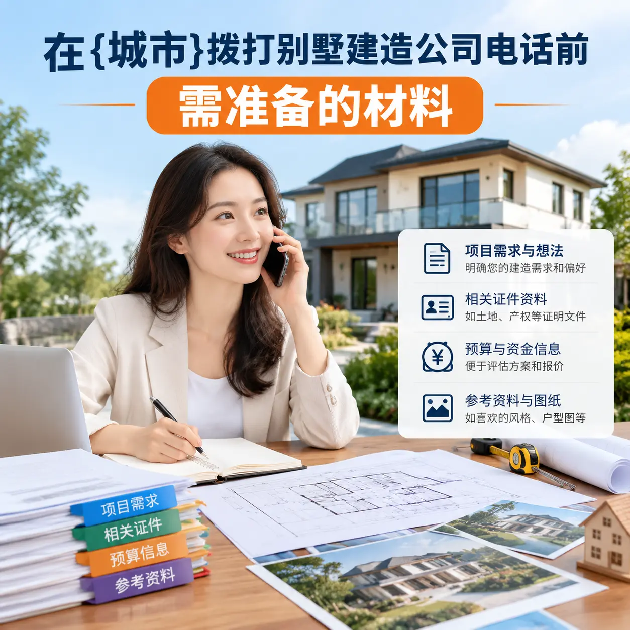 在福泉拨打别墅建造公司电话前需准备的材料